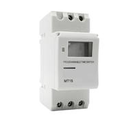NAETCVMM Interruptor horario Digital programable con Control de relé MT15, 220 V CA, 240 V, 50/60 Hz, 12 V, 16 A, Temporizador de riel DIN, semanal, 7 días(220V-240V)