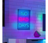 Näve Aplique de pared LED No Bad Days, transparente, 30x18 cm plástico USB RGB