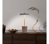 Näve De mesa LED Seta, batería, cemento, pantalla gris EC:EPREL:1717106