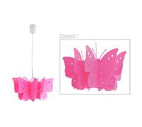 Näve Lámpara colgante Kizi en rosa con mariposas