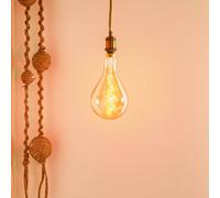 Näve Lámpara colgante LED Ontario, cuerda cáñamo, 1 luz