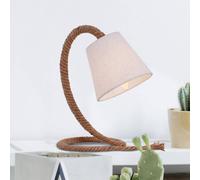 Näve Lámpara de mesa Rope, pantalla tela cuerda natural
