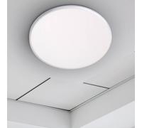 Näve Lámpara empotrable LED Suma, Ø 21,5 cm, blanca, atenuable, IP44