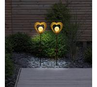 Näve Solar decorativa Herz pica LED blanco cálido 2x True