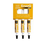 NAF EnerG Shot Jeringas 3 x 30 ml - Hierro de acción rápida y Refuerzo de Vitamina B para Caballos - Apoya la Resistencia, recuperación y Rendimiento - Suplemento de Pasta Oral
