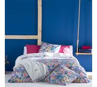 Naf Naf Funda nórdica de algodón estampación digital azul/fucsia 260x240 cm