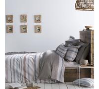 Naf Naf Funda nórdica de algodón estampación digital gris/azul 260x240 cm