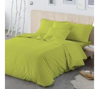 NAF NAF Funda nórdica Lisa Color Pistacho. 100% algodón 144 Hilos. Cierre con Cremallera. Varios tamaños Disponibles (140X220 cm/200x220 cm/240x220 cm/260x240 cm)