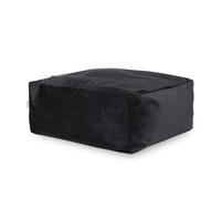 NAF NAF Puff Salón Cuadrado Ligero Desenfundable Velvet Black 50x50x25 cm