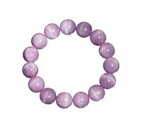 NAFEIMILUN Pulsera De Cuentas Para Las Mujeres Pulsera De Ojo De Gato Morado Natural Para Mujer Piedra Energética Curativa Joyería 3A 12~12 8mm 16 Unidades Aproximadamente