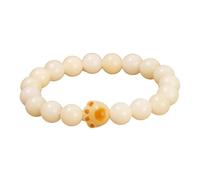 NAFEIMILUN Pulsera Piedras Naturales Pulsera De Ágata De Cristal Para Mujer Estilo Chino De Verano Con Un Solo Bucle Joyería De Mano Jade Blanco Bodhi Garra De Gato