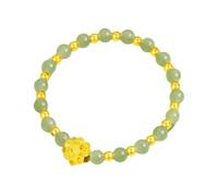 NAFEIMILUN Pulseras De Cuentas Pulsera De Loto De La Buena Fortuna Para Mujer 2 Unidades Con Un Solo Bucle De Loto Dorado Para Esposa Y Mamá 8mm