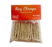 Nag Champa - Incienso de cuerda tibetana, 45 cuerdas, 3.5 pulgadas de largo, incienso de cuerda de champán Nag, incienso para meditación, purificación, suerte y amor, hecho a mano en Nepal (incenso de cuerda de champán Nag)
