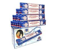 Nag Champa Original Satya Paquete Azul con 12 Paquetes de 15 g Cada uno, Total 180 g. / Made in India (12 Cajas de 15g, Nag Champa Azul)
