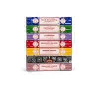 Satya Varillas de incienso Nag Champa – 15 g, 7 aromas, enrolladas a mano, no tóxicas, paquete regalo