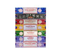 Nag Champa - Paquete de varillas de incienso (15 g, 7 aromas), enrolladas a mano, no tóxicas, perfectas para meditación y relajación, paquete regalo