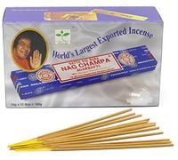 Nag Champa - Varitas de incienso de la India, 15 g, 12 boites