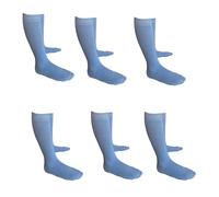 NAGAD Pack 6 Calcetines Colegiales Altos de Algodón- Pack de 6 Pares calcetin colegio- Calcetines uniformes colegios (FR/ES, Números, 27, 30, Regular, AZUL MARISTAS)