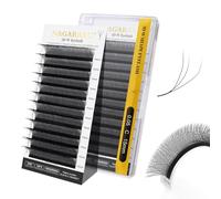 NAGARAKU 3D W Pestañas W Ramo Prefabricado Extensión de Pestañas Hecho a mano WW Profesional Pestañas Postizas Naturales Ahorra Tiempo Volumen Rusas Clover Eyelash Cluster Negro(0.05mm C 15mm)