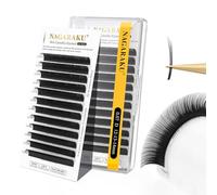 NAGARAKU Camelia Pestañas Individuales con Pegamento En La Raíz 3 Longitudes Mixtas Por Fila Wispy Spike Pelo a Pelo Eyelash Suaves y Naturales Negro Para Pestañas Mojadas Efecto (0.07mm D 12-13-14）