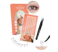 NAGARAKU Cils Inférieurs Auto-Adhésifs Manga Avec Pince Set 60 Fans C 5-7mm | Natural Manga Underlash, Puntas Dobles para un Efecto Fino Sin Pegamento ni Removedor Banda Fina para Look Elegante Diario