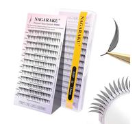 NAGARAKU Comic Spire Pestañas 240 Fans Manga Abanicos de Punta Cónica Ultraligeros Moldeado en Una Pieza No Requiere Sellador Volumen Suave Base Plana y Punta Afilada Fáciles De Aplicar (0.07 D 13mm)