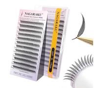 NAGARAKU Comic Spire Pestañas 240 Fans Manga Abanicos de Punta Cónica Ultraligeros Moldeado en Una Pieza No Requiere Sellador Volumen Suave Base Plana y Punta Afilada Fáciles De Aplicar (0.07 D 15mm)