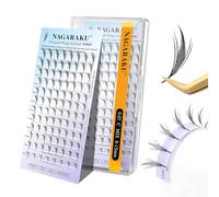 NAGARAKU Comic Wings Pestañas 107 Fans Manga Abanicos de Punta Cónica Ultraligeros Moldeado en Una Pieza No Requiere Sellador Volumen Suave Base Plana y Punta Afilada Fáciles De Aplicar(0.07 C 8-15mm)