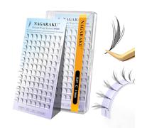 NAGARAKU Comic Wings Pestañas 108 Fans Manga Abanicos de Punta Cónica Ultraligeros Moldeado en Una Pieza No Requiere Sellador Volumen Suave Base Plana y Punta Afilada Fáciles De Aplicar (0.07 C 11mm)