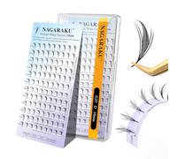 NAGARAKU Comic Wings Pestañas 108 Fans Manga Abanicos de Punta Cónica Ultraligeros Moldeado en Una Pieza No Requiere Sellador Volumen Suave Base Plana y Punta Afilada Fáciles De Aplicar (0.07 D 10mm)