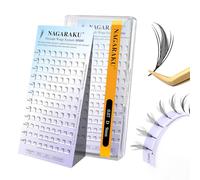 NAGARAKU Comic Wings Pestañas 108 Fans Manga Abanicos de Punta Cónica Ultraligeros Moldeado en Una Pieza No Requiere Sellador Volumen Suave Base Plana y Punta Afilada Fáciles De Aplicar (0.07 D 9mm)