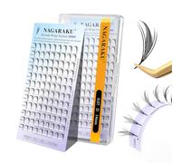 NAGARAKU Comic Wings Pestañas 108 Fans Manga Abanicos de Punta Cónica Ultraligeros Moldeado en Una Pieza No Requiere Sellador Volumen Suave Base Plana y Punta Afilada Fáciles De Aplicar (0.07 D 14mm)