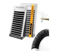 NAGARAKU Easy Fan Pestañas 2 Layers 2~20D Volumen Ruso Técnica Mechón Floración Rapid Pelo a Pelo Pestañas Postizas Abanico Automático Suaves Natural Auto Self Fanning Fluffy Lash Negro(0.07 CC 10mm）