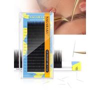 NAGARAKU Extension de Cejas Suaves Naturales Ligeras Y Realistas Se Adhieren A La Piel Longitudes Ajustables Aspecto Realista Fácil Manejo False Eyebrows Unisex 16 Filas Negro (I Curl 0.10mm 9-11mm)