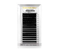 NAGARAKU Extensiones De Pestañas Individuales Procesadas Con Láser De Larga Duración Fijación, Pestañas Postizas Naturales, Suministros Suaves Flexibles, Pestañas De Colmena(0,07mm C Rizo 12mm)