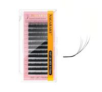 NAGARAKU Multicapa Camelia Pestañas con Base Adhesiva 0.07mm Mixta B+LB Curl 3 Longitudes por Capa Efecto Wispy Wild Abanicos de Volumen Auto-Florecientes para Estilos Naturales Manga y Densos Negro