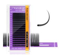 NAGARAKU Pestañas Individuales 5.ª Generación Clásicas Pelo a Pelo Hechas A Mano Punta Larga Volumen Suave Rizo Estable Professional Natural Wipsy Single Eyelash Negro Mate 16 Filas (0.07mm D 7-15m)