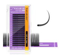 NAGARAKU Pestañas Individuales 5.ª Generación Clásicas Pelo a Pelo Hechas A Mano Punta Larga Volumen Suave Rizo Estable Professional Natural Wipsy Single Eyelash Negro Mate 16 Filas (0.07mm D 8mm)