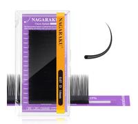 NAGARAKU Pestañas Individuales 5.ª Generación Clásicas Pelo a Pelo Hechas A Mano Punta Larga Volumen Suave Rizo Estable Professional Natural Wipsy Single Eyelash Negro Mate 16 Filas (0.07mm D 14mm)