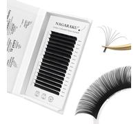 NAGARAKU Pestañas Individuales Clásico 1:1 Pestañas Postizas Pelo a Pelo Colección Lujo De 3.ªGeneración Volumen Natural Hechas Suaves Professional Single Eyelash Negro Mate 16 Filas(0.05mm C 8mm)