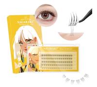 NAGARAKU Pestañas Inferiores Autoadhesivas 80 Pcs Naturales Girl's Idol Sin Pegamento Ni Removedor Reutilizables Aplicación En Un Solo Paso Bottom Lash Para Mirada Manga Y Definida 0,07mm B 5-8mm