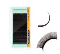 NAGARAKU Pestañas Pelo a Pelo Marrones Oscuro Individuales Volumen Lashes Clásico 1:1 Extensiones de Pestañas Natural Blando Suave Single Eyelash Extension Pestañas Postizas 20 Filas(0.07mm D 7-15mm)
