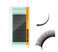 NAGARAKU Pestañas Pelo a Pelo Marrones Oscuro Individuales Volumen Lashes Clásico 1:1 Extensiones de Pestañas Natural Blando Suave Single Eyelash Extension Pestañas Postizas 20 Filas(0.15mm C 11mm)