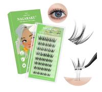 NAGARAKU Pestañas Postizas Autoadhesivas 40 Pcs Estilo Cachorro Sin Pegamento Ni Removedor Reutilizables Aplicación En Un Solo Paso Suaves Y Naturales Eyealsh Para Ojos Redondos 0,07mm C 10-16mm