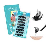 NAGARAKU Pestañas Postizas Autoadhesivas 40 Pcs Gran Volumen Sin Pegamento Ni Removedor Reutilizables Aplicación En Un Solo Paso Densas Eyelash Y Brillantes Para Maquillaje Intenso 0,07mm DD 11-17mm