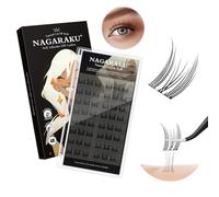 NAGARAKU Pestañas Postizas Autoadhesivas 48 Pcs Estilo Elfo De Gato Natural Fáciles De Hacer Sin Pegamento Ni Removedor Reutilizables Aplicación En Un Solo Paso Para UnLifting Y Fino 0,07mm C 11-13mm