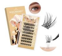 NAGARAKU Pestañas Postizas Autoadhesivas 48 Pcs Volumen Esponjoso Eyelash Sin Pegamento Ni Removedor Reutilizables Aplicación En Un Solo Paso Voluminosas Para Una Mirada Profunda 0,07mm C 10-16mm