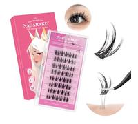 NAGARAKU Pestañas Postizas Autoadhesivas 56 Pcs Primer Amor Sin Pegamento Ni Removedor Reutilizables Aplicación En Un Solo Paso Suave Natural Lash Maquillaje de Niña Pura e Inocente 0,07mm C 6-15mm