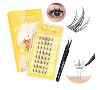 NAGARAKU Pestañas Postizas Autoadhesivas con Pinzas 40 Pcs Corona Sin Pegamento Ni Removedor Reutilizables Aplicación En Un Solo Paso Para Un Efecto Lifting Elegante Y Ojos Brillantes 0,07mm C 11-13mm