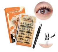 NAGARAKU Pestañas Postizas Autoadhesivas con Pinzas 48 Pcs Volumen Elfo De Gato Sin Pegamento Ni Removedor Reutilizables Aplicación En Un Solo Paso Para Lifting Y Aumento De Volumen 0,07mm C 11-13mm